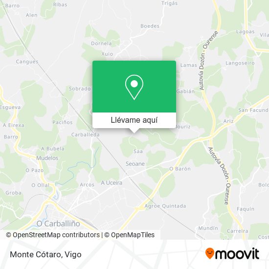 Mapa Monte Cótaro