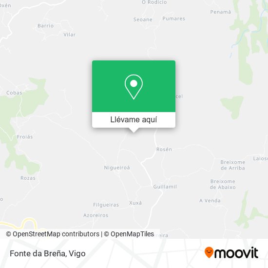 Mapa Fonte da Breña