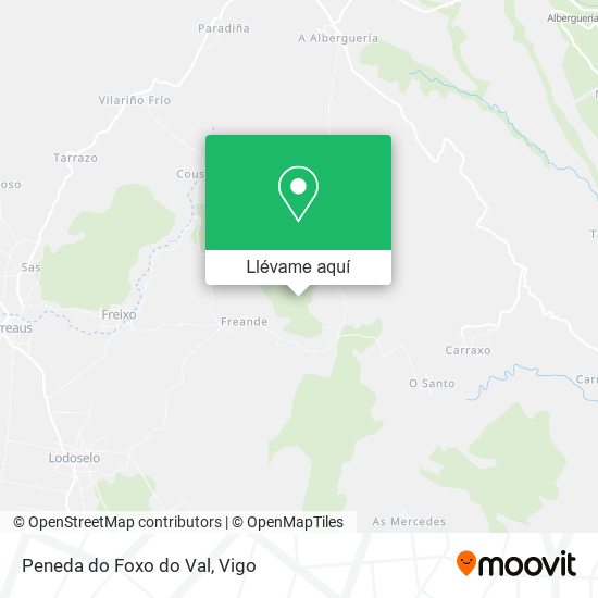 Mapa Peneda do Foxo do Val