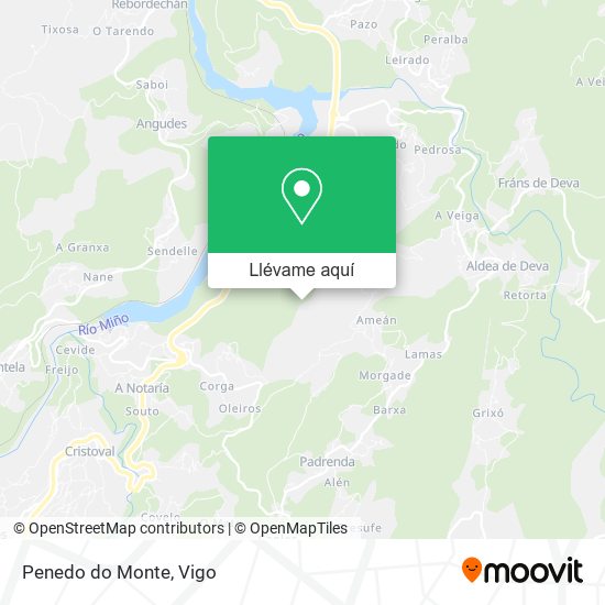 Mapa Penedo do Monte