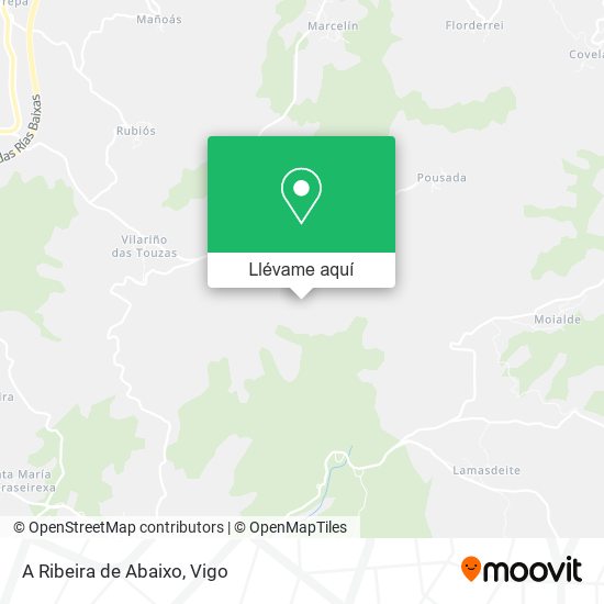 Mapa A Ribeira de Abaixo