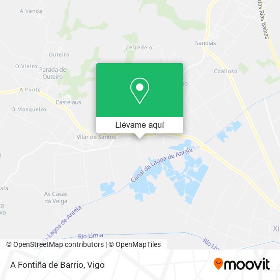 Mapa A Fontiña de Barrio
