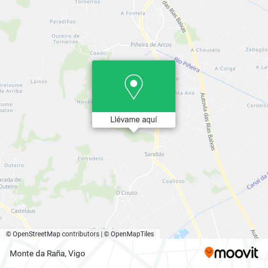 Mapa Monte da Raña