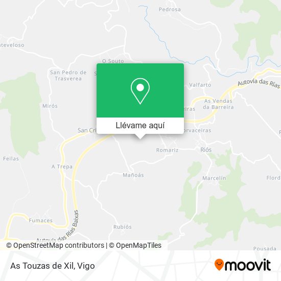 Mapa As Touzas de Xil