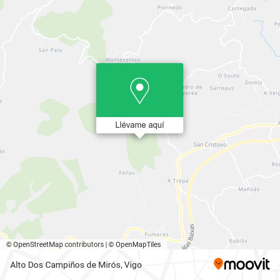 Mapa Alto Dos Campiños de Mirós