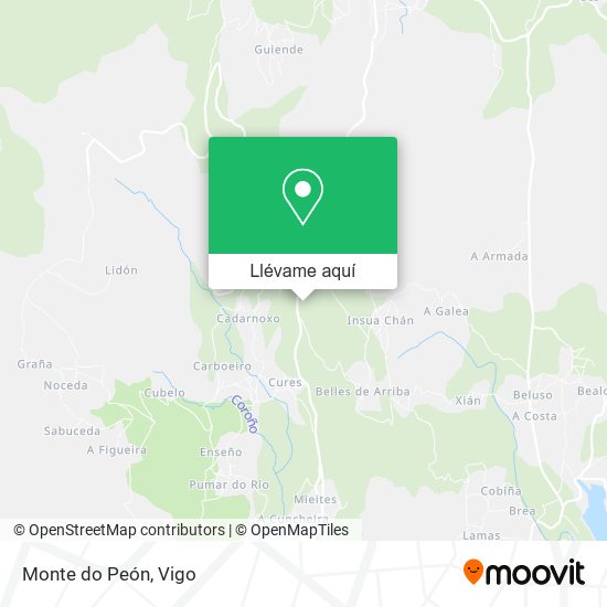 Mapa Monte do Peón