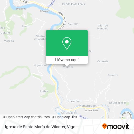 Mapa Igrexa de Santa María de Vilaster