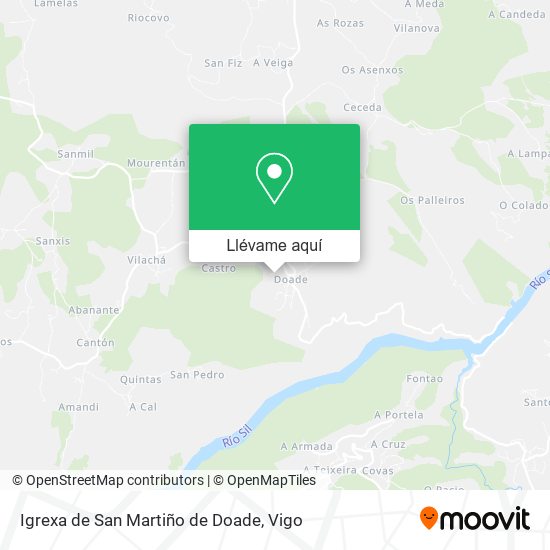 Mapa Igrexa de San Martiño de Doade