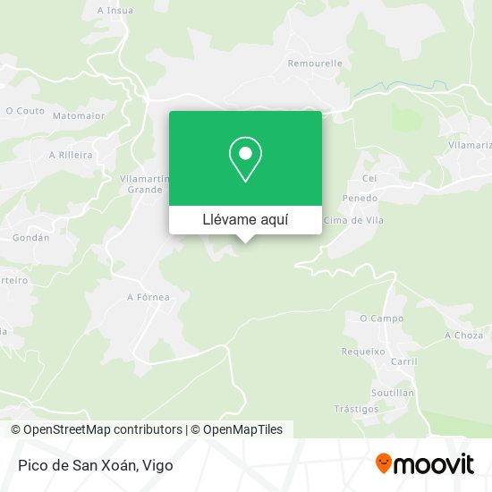 Mapa Pico de San Xoán