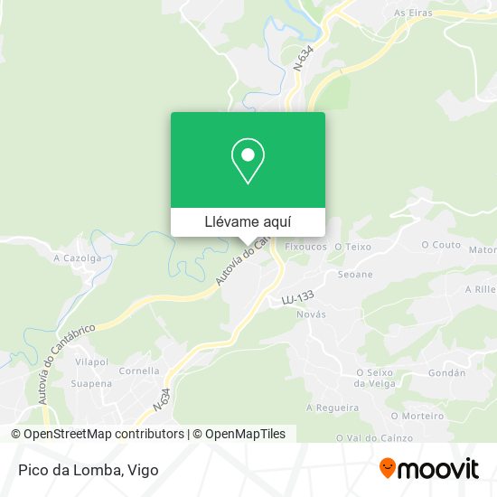 Mapa Pico da Lomba