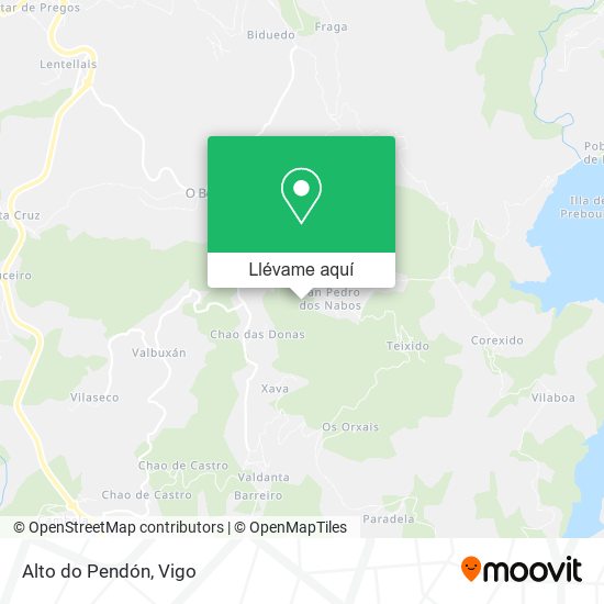 Mapa Alto do Pendón