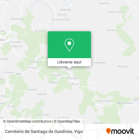 Mapa Cemiterio de Santiago de Gundivós