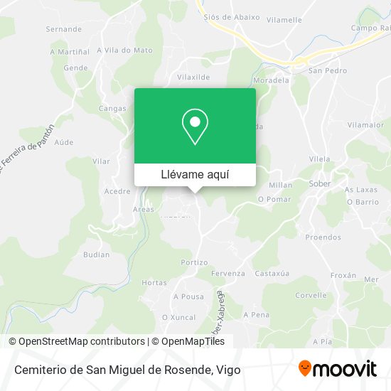 Mapa Cemiterio de San Miguel de Rosende