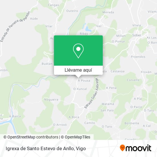 Mapa Igrexa de Santo Estevo de Anllo