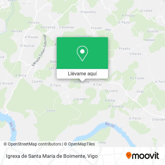 Mapa Igrexa de Santa María de Boimente