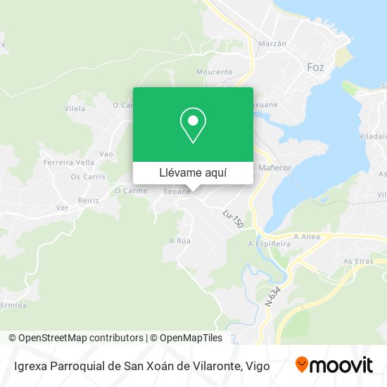 Mapa Igrexa Parroquial de San Xoán de Vilaronte