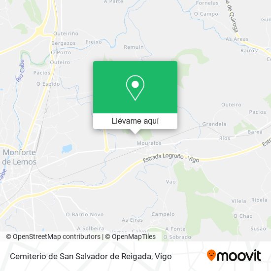 Mapa Cemiterio de San Salvador de Reigada