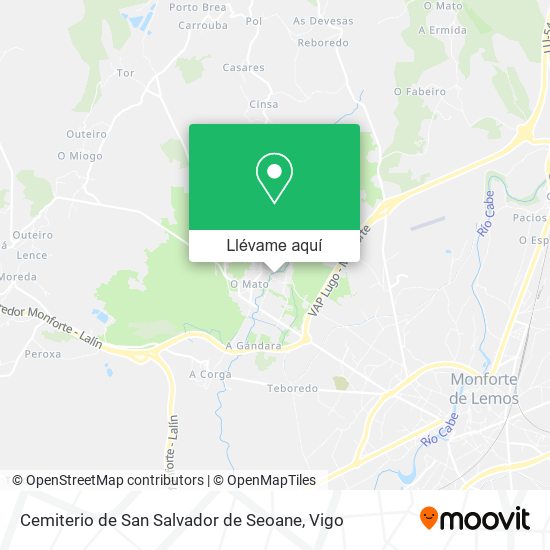 Mapa Cemiterio de San Salvador de Seoane