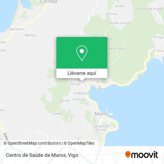 Mapa Centro de Saúde de Muros