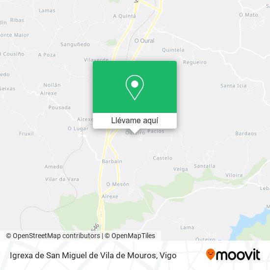Mapa Igrexa de San Miguel de Vila de Mouros