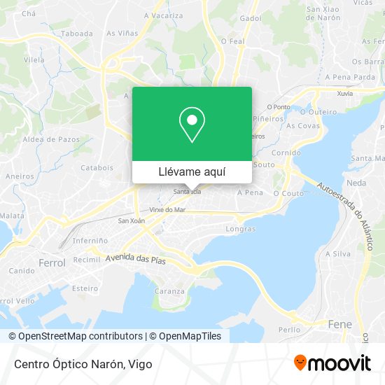 Mapa Centro Óptico Narón
