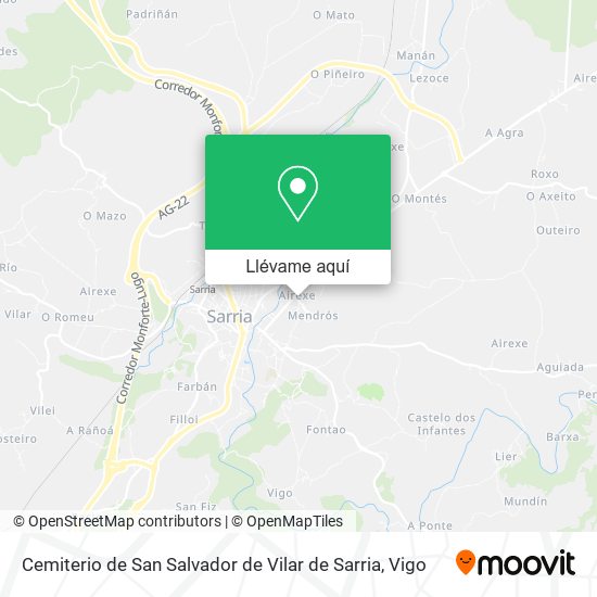 Mapa Cemiterio de San Salvador de Vilar de Sarria