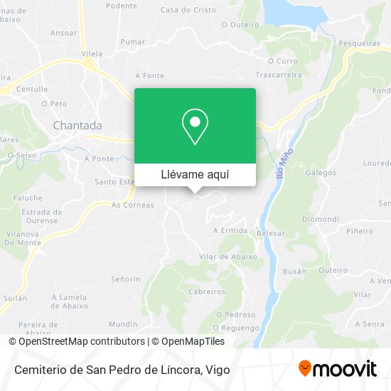 Mapa Cemiterio de San Pedro de Líncora