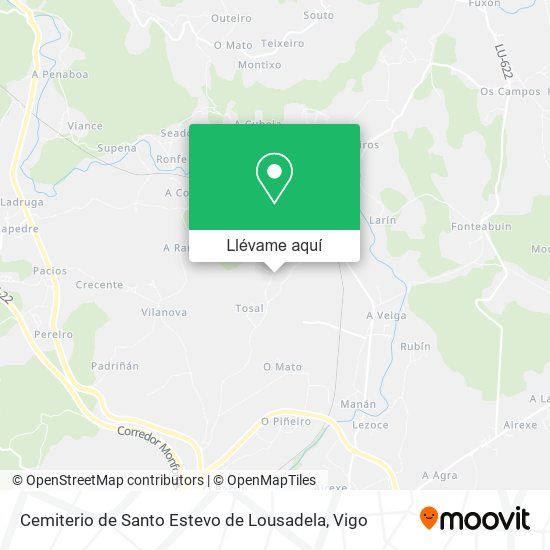 Mapa Cemiterio de Santo Estevo de Lousadela