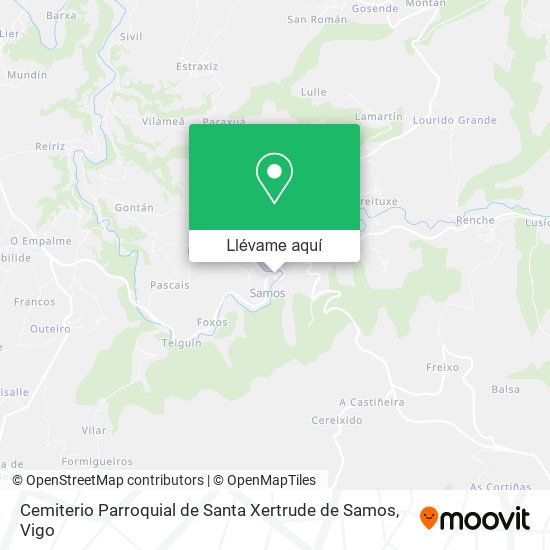 Mapa Cemiterio Parroquial de Santa Xertrude de Samos