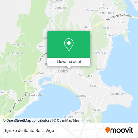Mapa Igrexa de Santa Baia