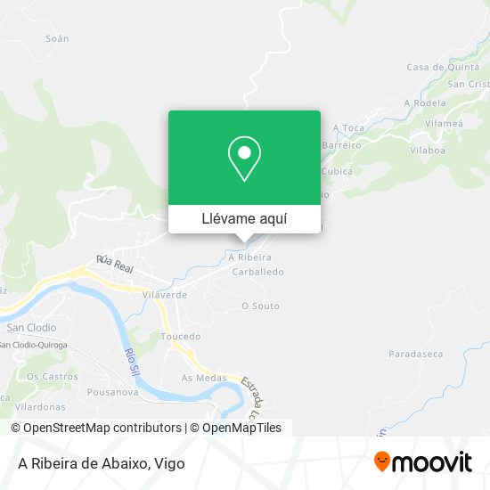 Mapa A Ribeira de Abaixo