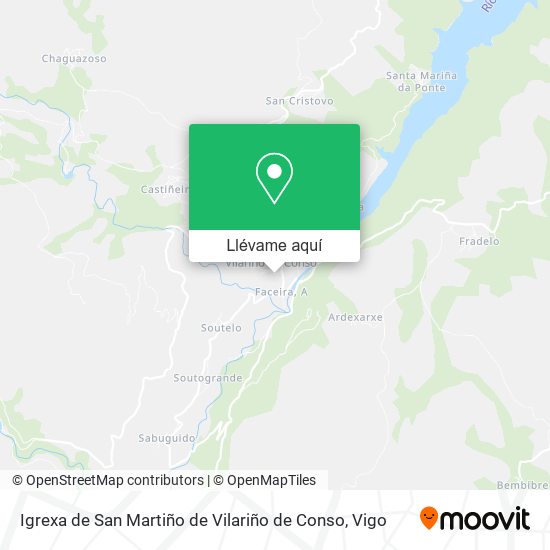 Mapa Igrexa de San Martiño de Vilariño de Conso