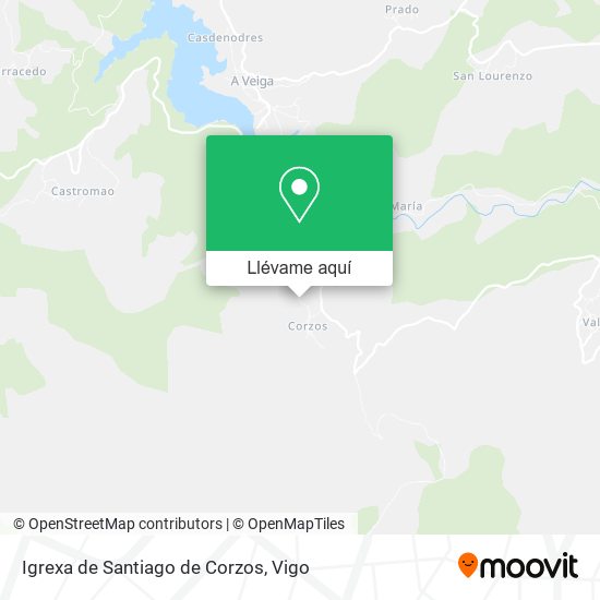 Mapa Igrexa de Santiago de Corzos