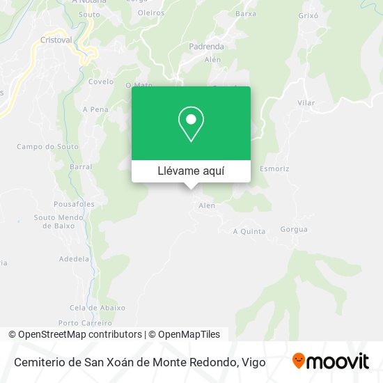Mapa Cemiterio de San Xoán de Monte Redondo