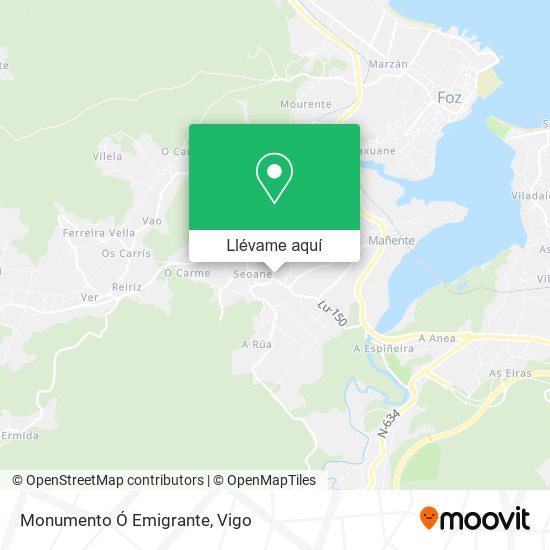 Mapa Monumento Ó Emigrante