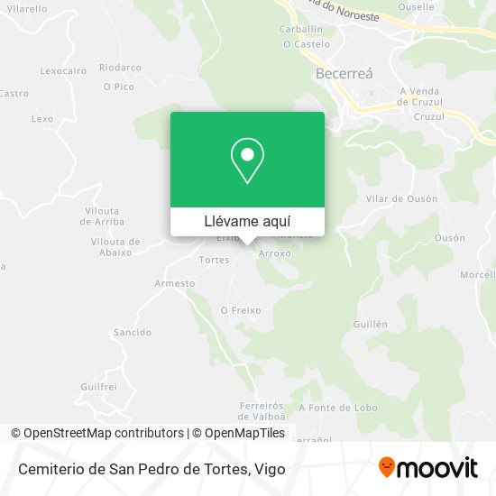 Mapa Cemiterio de San Pedro de Tortes