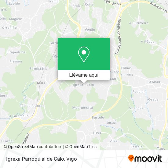 Mapa Igrexa Parroquial de Calo