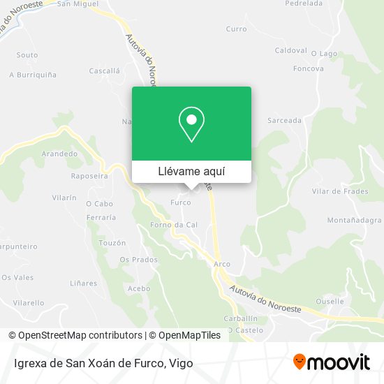Mapa Igrexa de San Xoán de Furco