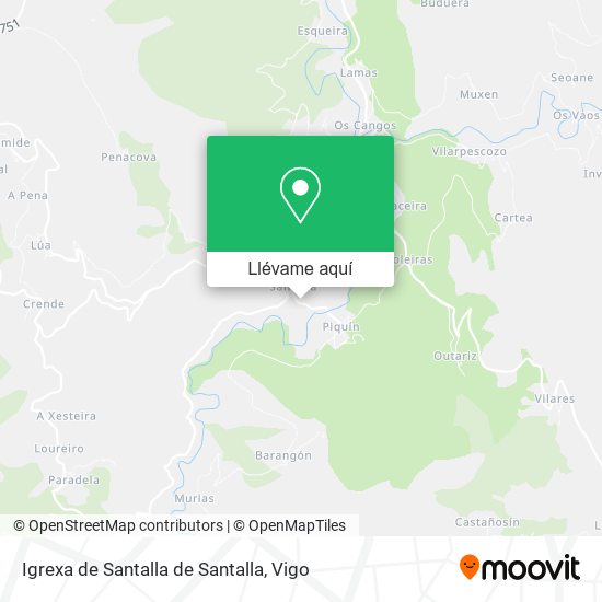 Mapa Igrexa de Santalla de Santalla