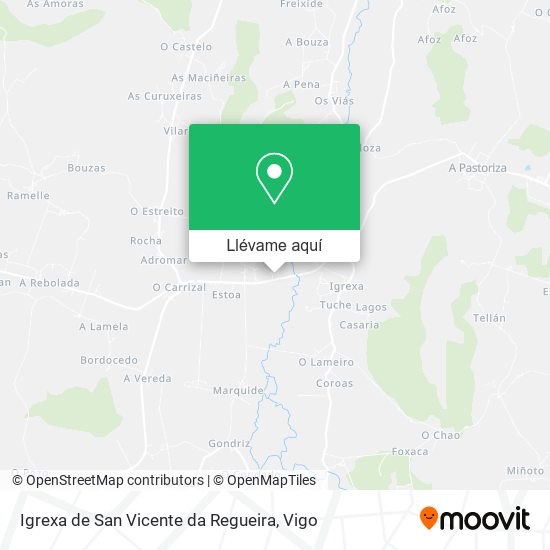 Mapa Igrexa de San Vicente da Regueira