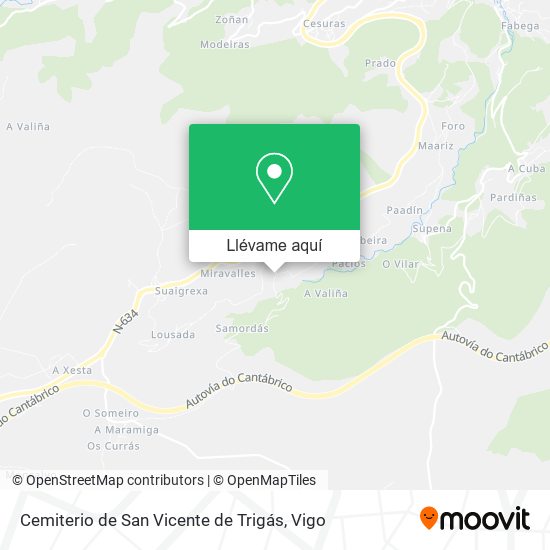 Mapa Cemiterio de San Vicente de Trigás