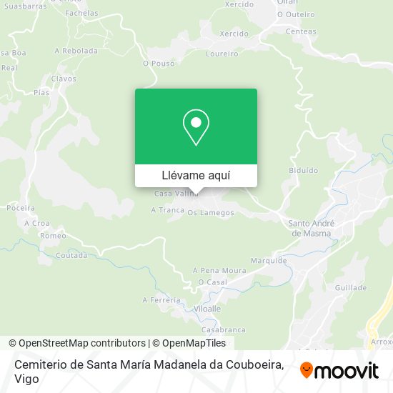 Mapa Cemiterio de Santa María Madanela da Couboeira