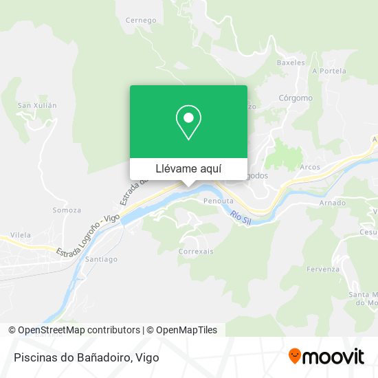 Mapa Piscinas do Bañadoiro
