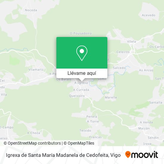 Mapa Igrexa de Santa María Madanela de Cedofeita