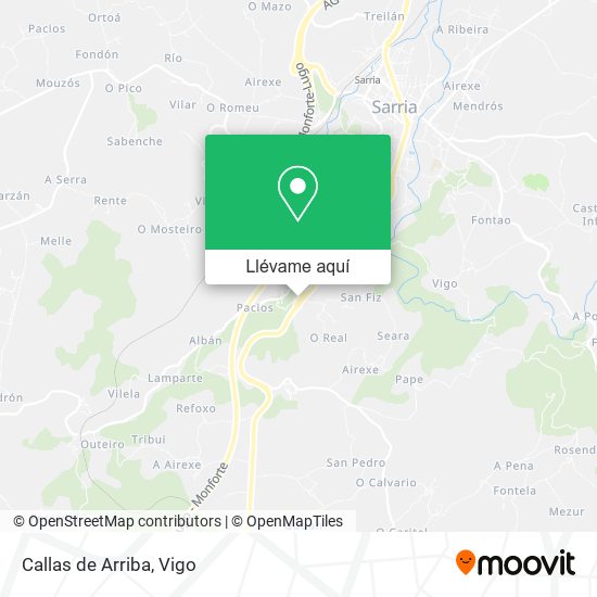 Mapa Callas de Arriba