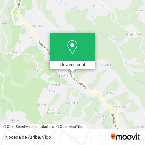 Mapa Noceda de Arriba