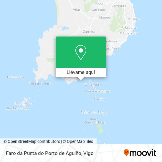 Mapa Faro da Punta do Porto de Aguiño