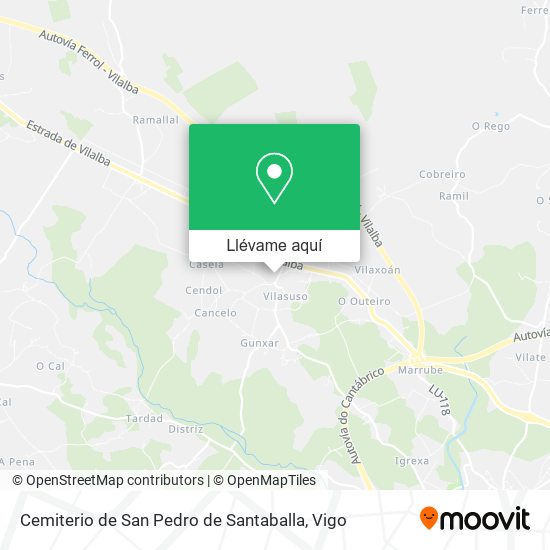 Mapa Cemiterio de San Pedro de Santaballa