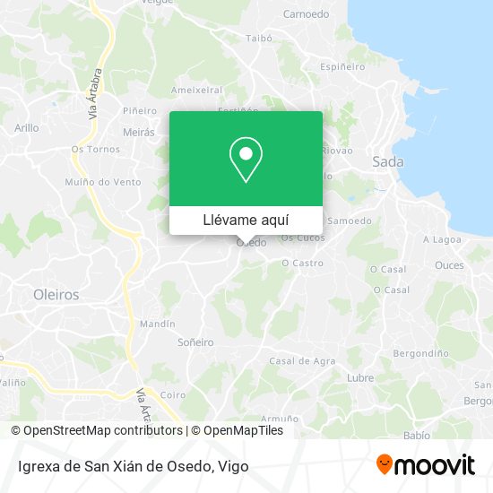 Mapa Igrexa de San Xián de Osedo