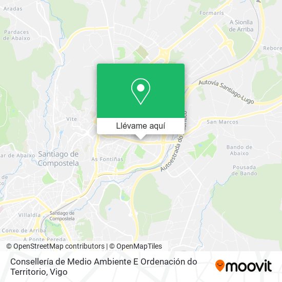 Mapa Consellería de Medio Ambiente E Ordenación do Territorio